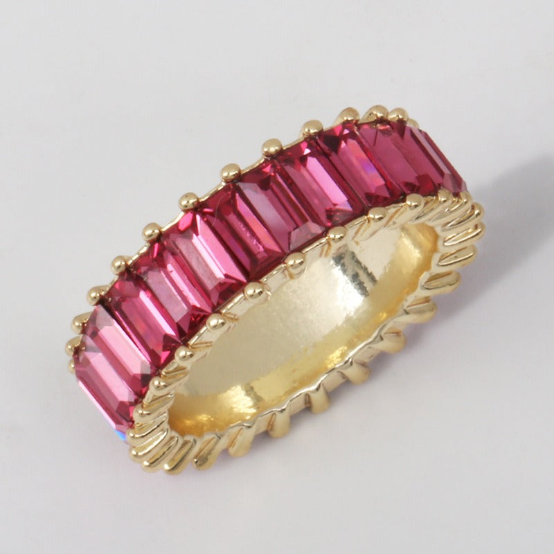 18K Gold Colorful Gem-Stacked Ring - Damned Threads